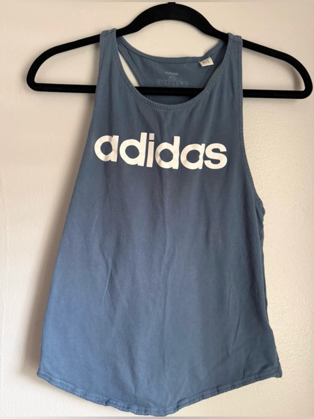 Adidas Blue Women's Linear Logo Racerback Tank Top XS